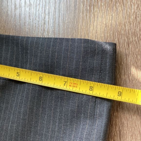 Vintage Mens Brooks Brothers Golden Fleece Gray Pinstriped Suit43R 38x29 - Picture 15 of 16